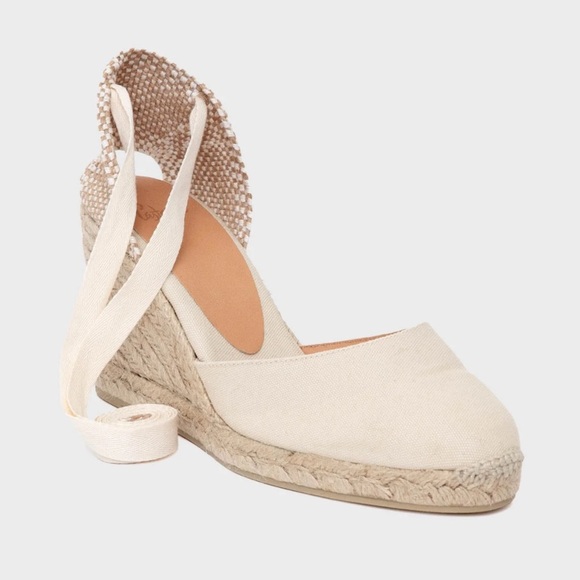 Castaner New in Box Cream and Ivory Espadrille Wedge Sandal Size 39 (USA 8) - Picture 2 of 8